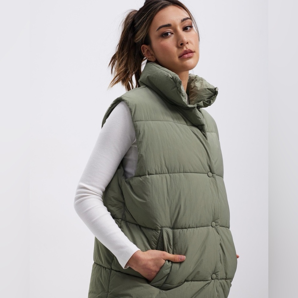 Cotton On Olive Green Puffer Vest
